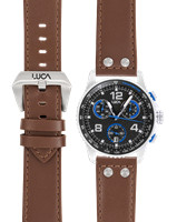 Blue-Face_Dark-Leather_Flat